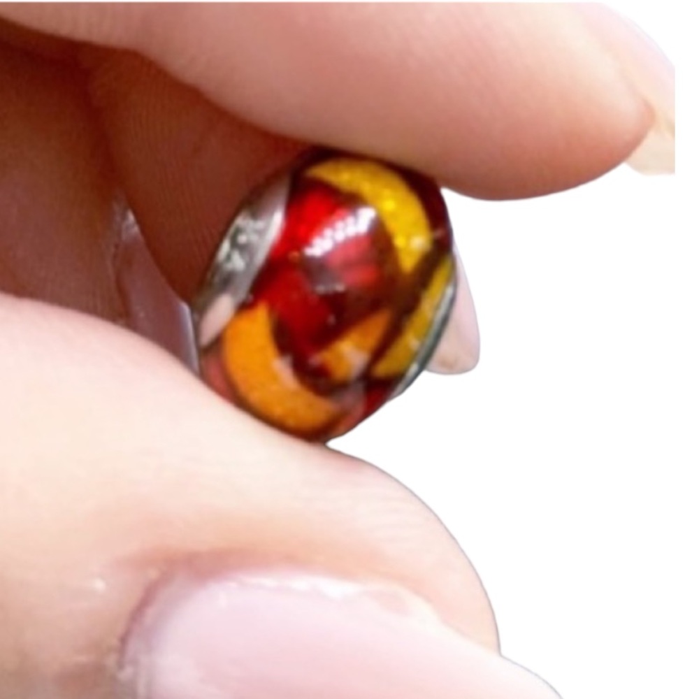 Sale! Murano Glass charm-red multi-fits Pandora